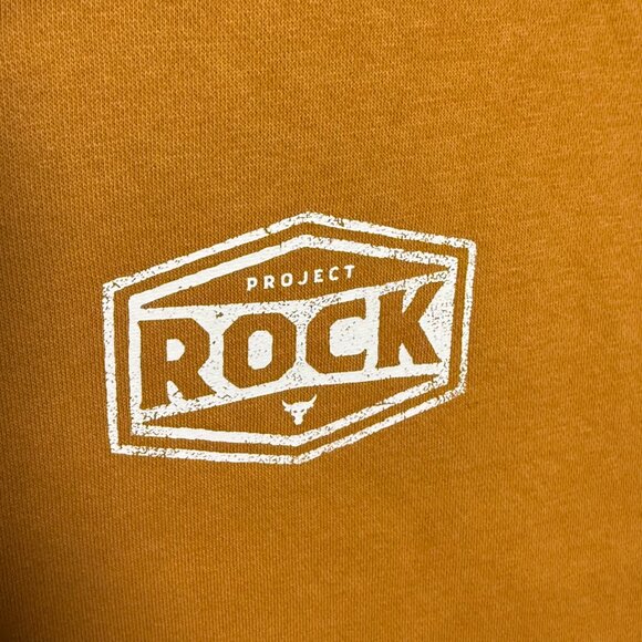Under Armour Project Rock Iron Paradise Wrecking Crew Gold Sweatshirt Size XL - Picture 4 of 4